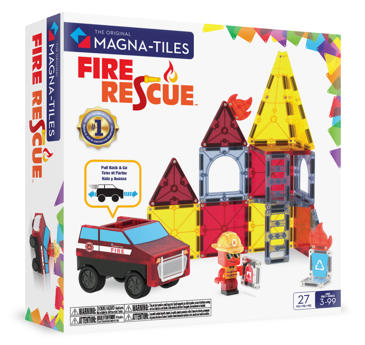 Magnetic Tiles Fire Rescue 27-Piece Set