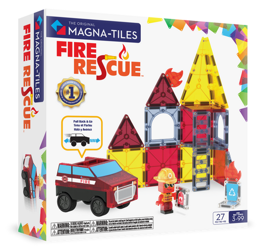 Magnetic Tiles Fire Rescue 27-Piece Set