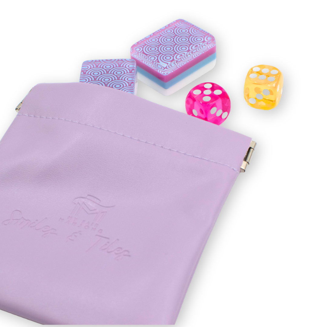 Coin, Dice, Extra Mahjong Tile Pouch  |  4x4" Bag