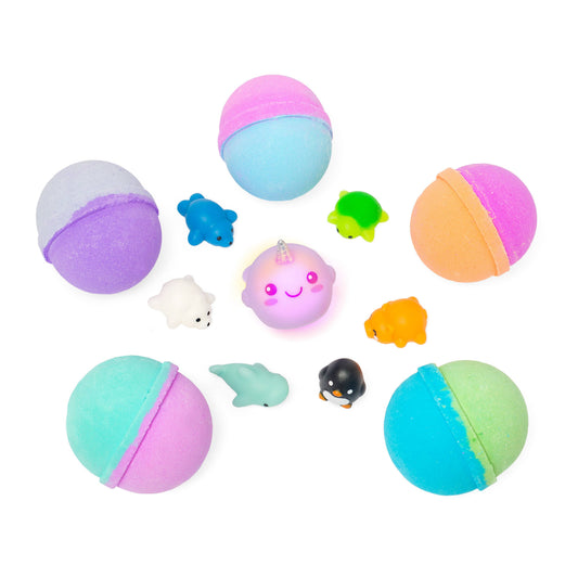 Bath Bombs, Squishy Friends Inside