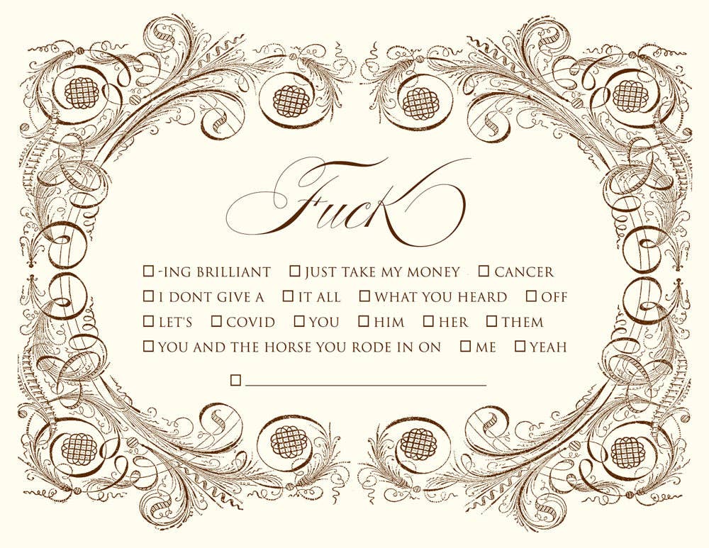 F*ck Checklist Notes