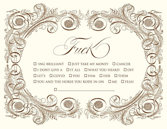 F*ck Checklist Notes
