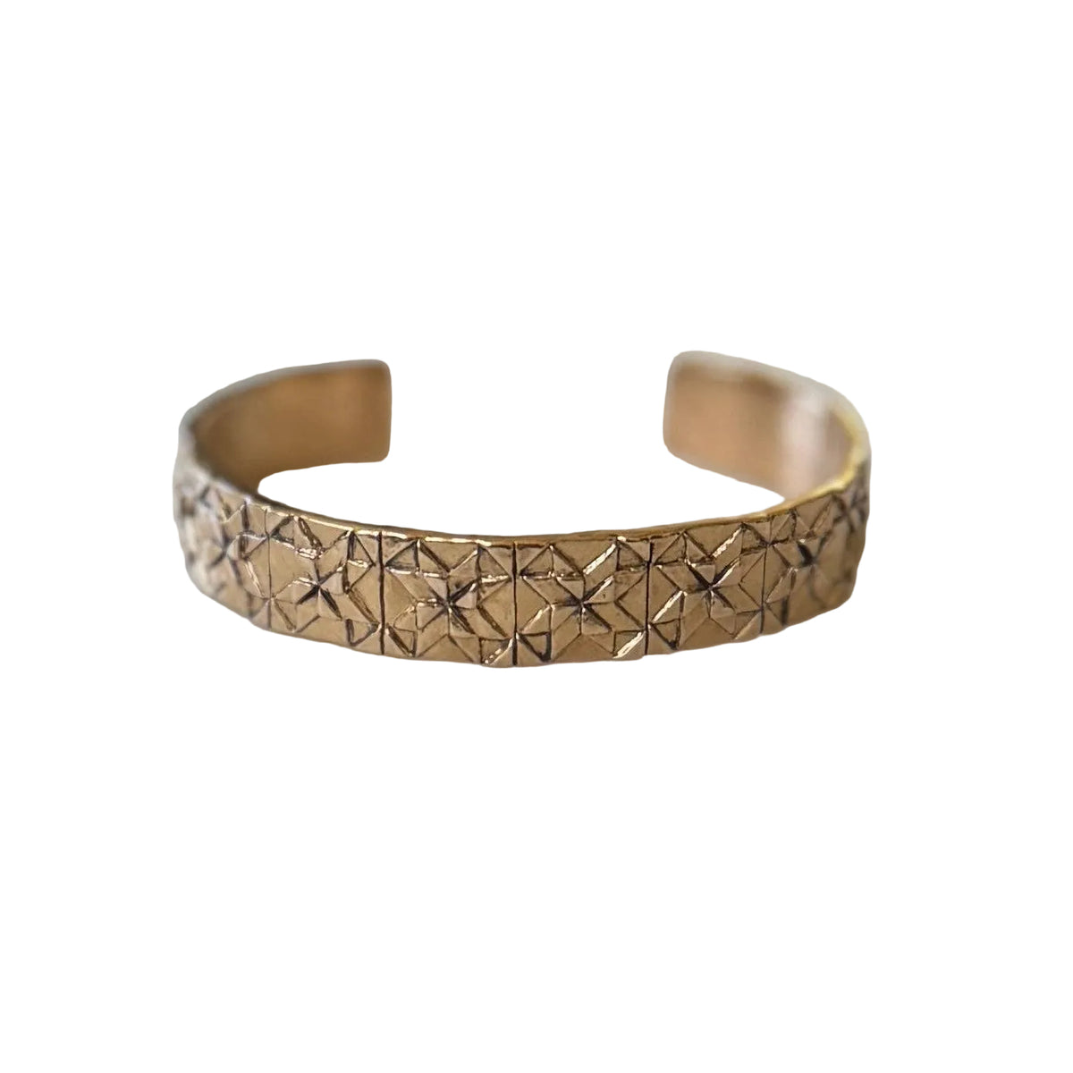 QUILT SQUARE CUFF — BRONZE
