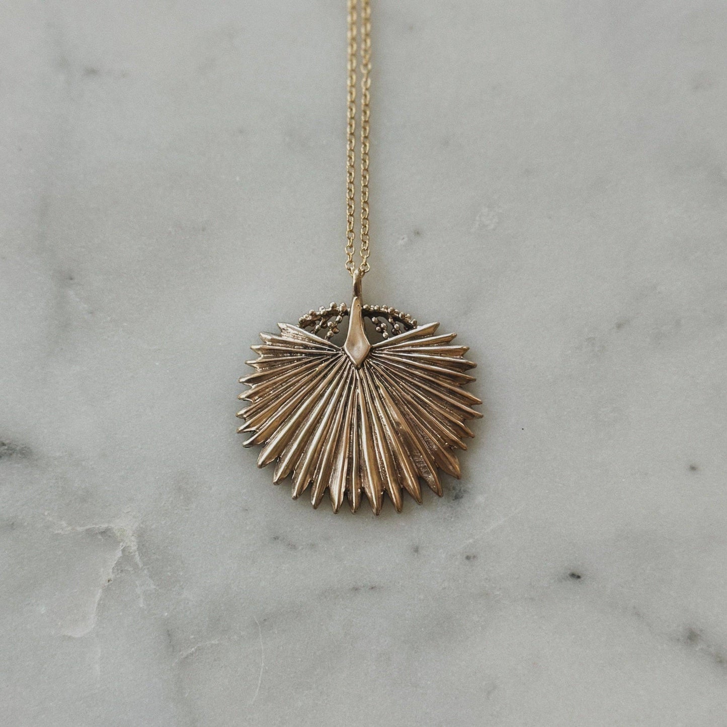 Large Palmetto Leaf Pendant