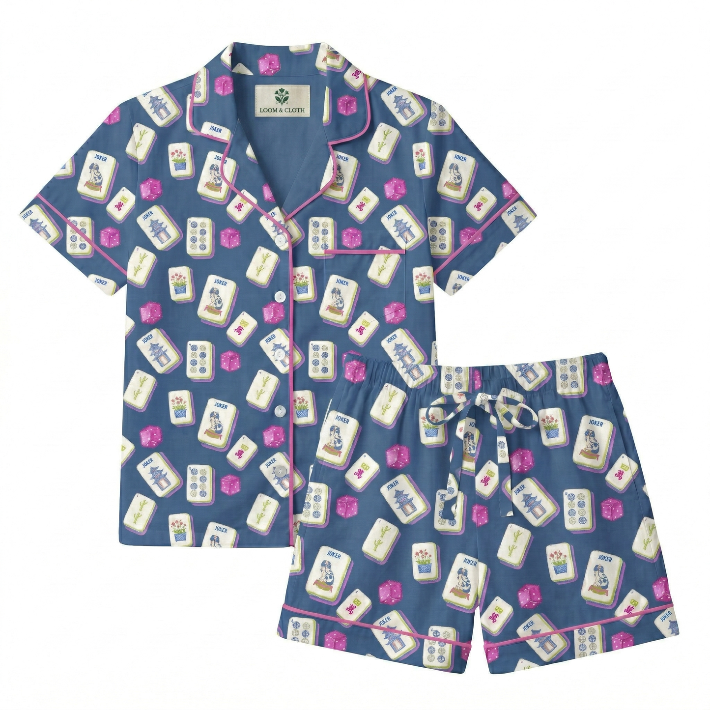 Mahjong Mojo Short Sleeved Pajama Set | PJs