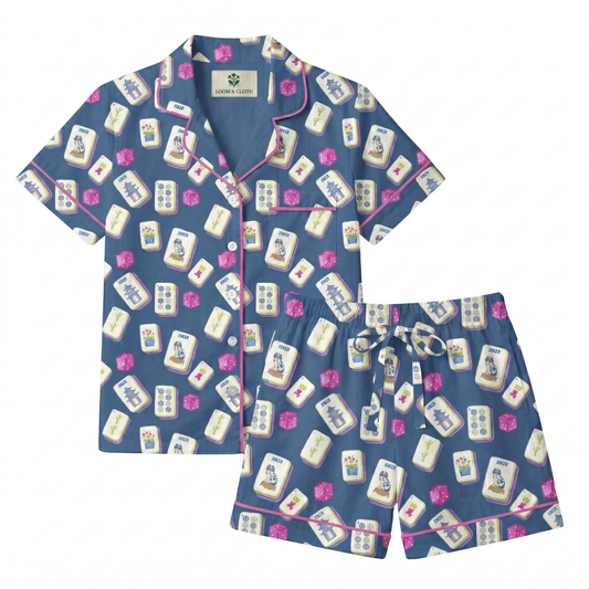 Mahjong Mojo Short Sleeved Pajama Set | PJs