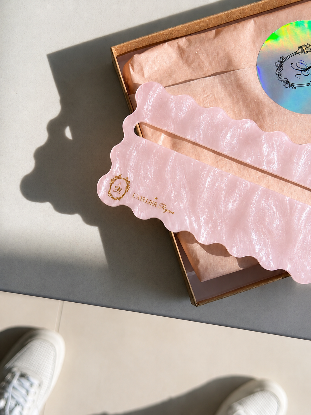 Pink Pearl Mahjong Line Reader with Gold