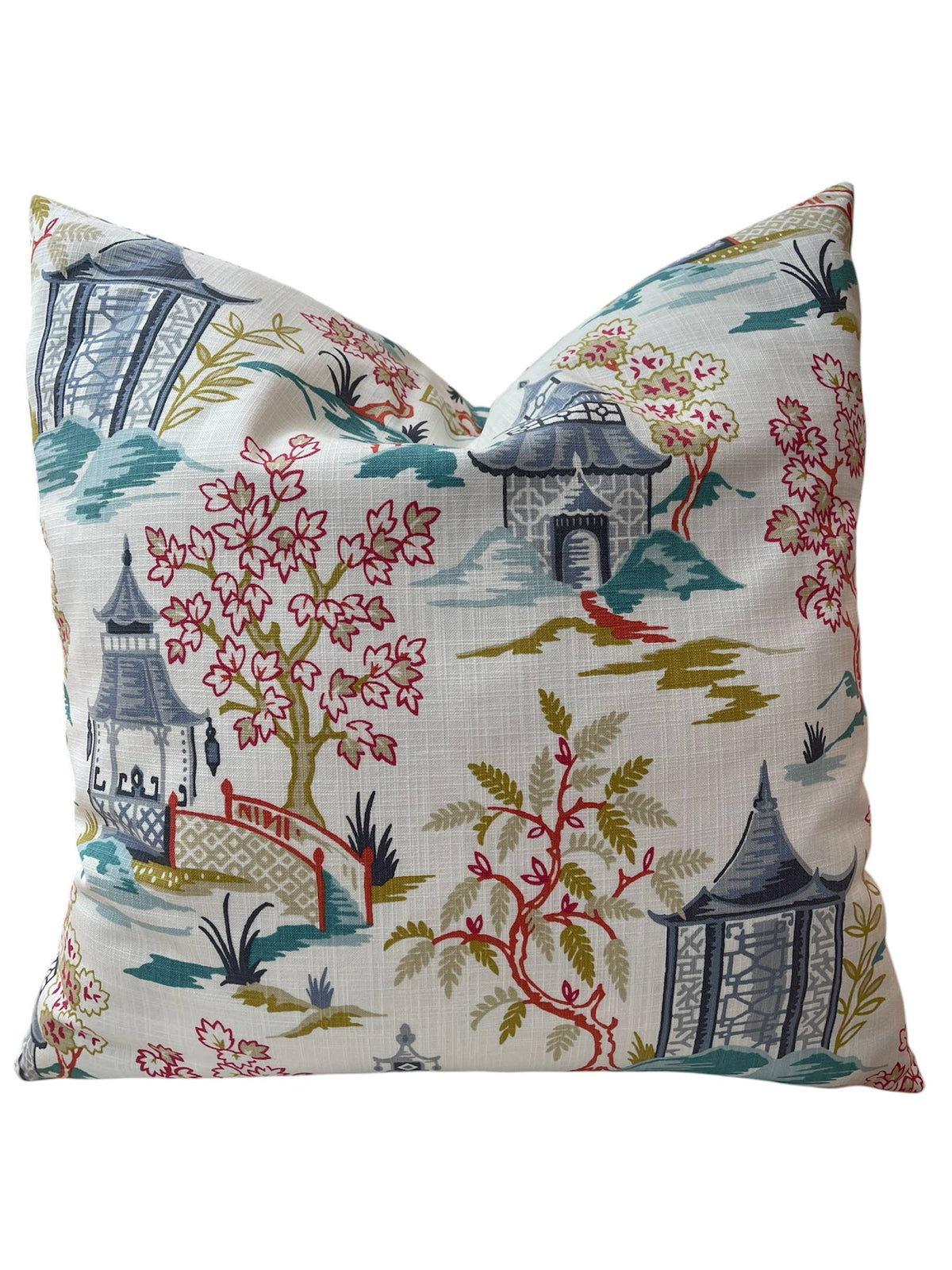 Hestor Chinoiserie Throw Pillow with Feather Insert