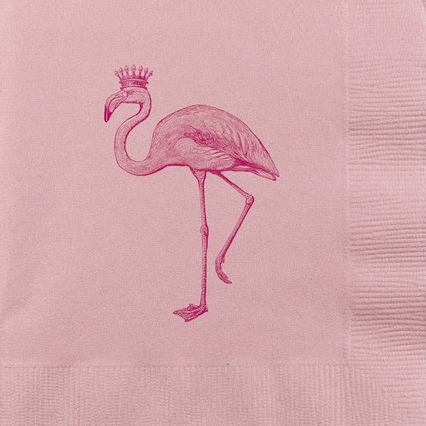 Royal Flamingo Cocktail Napkins - PINK