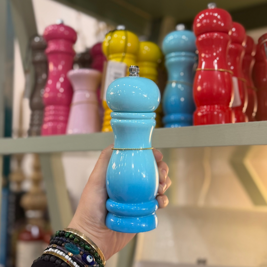 Blue Ombre Rubberwood Salt & Pepper Mill