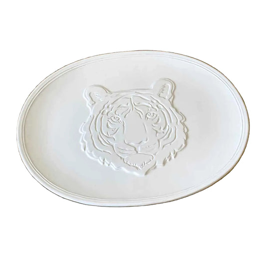 Go Get 'em Tiger Embossed Platter
