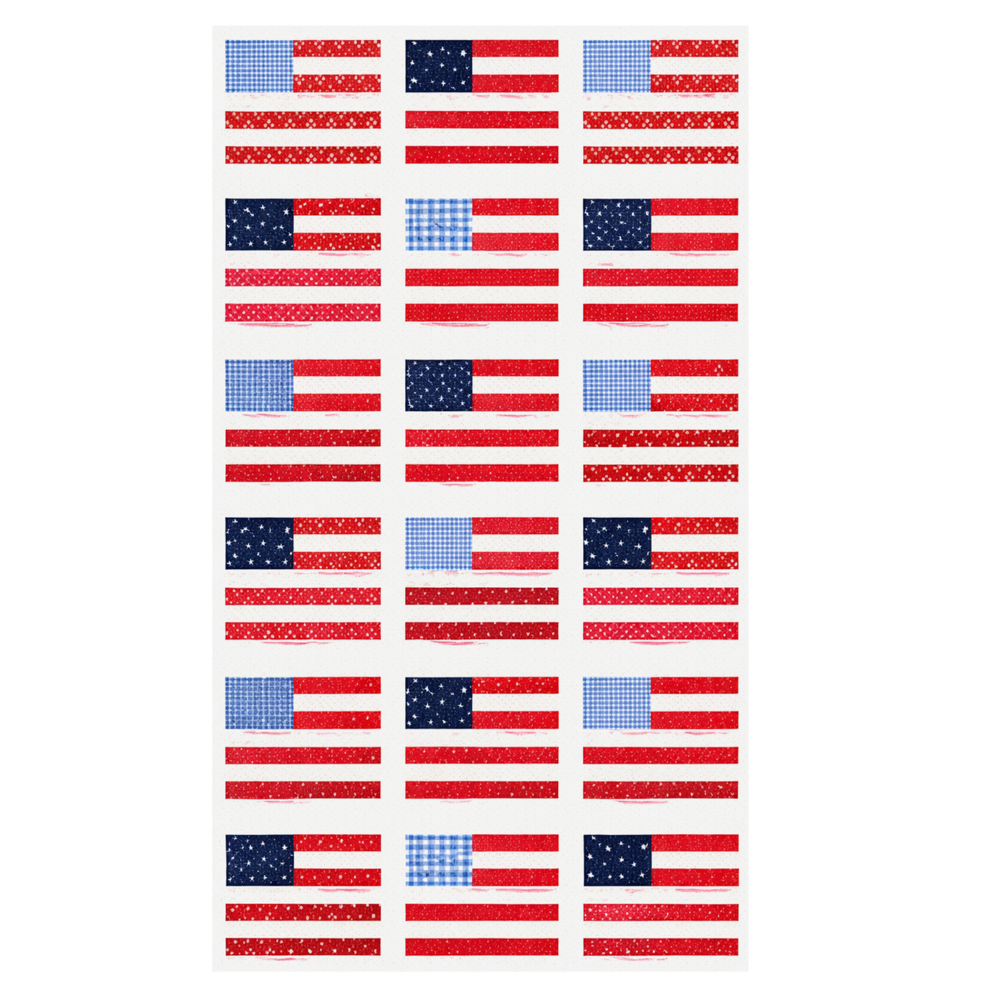 American Flag Quilt Fourth of July Guest Napkins 
