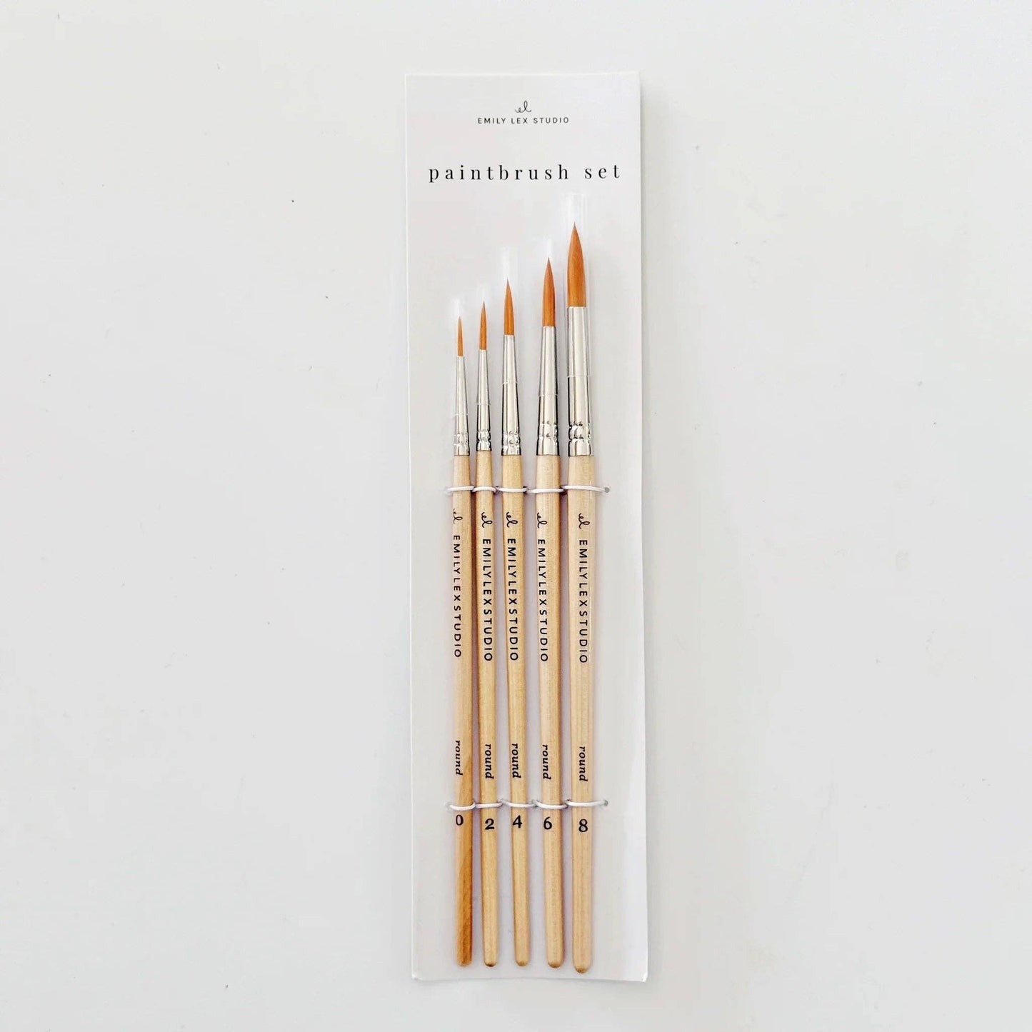 Watercolor Wood Paintbrush Set