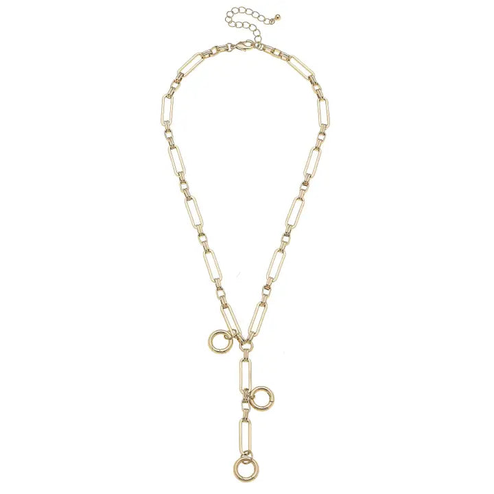 Bella Multi Charm Lariat Necklace