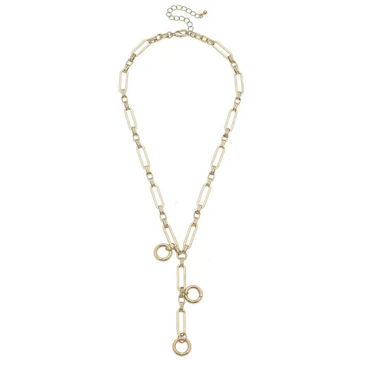 Bella Multi Charm Lariat Necklace