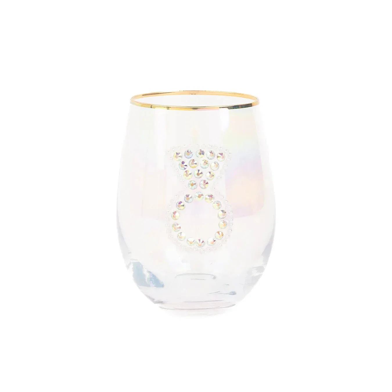 Rhinestone Ring Wine Glass