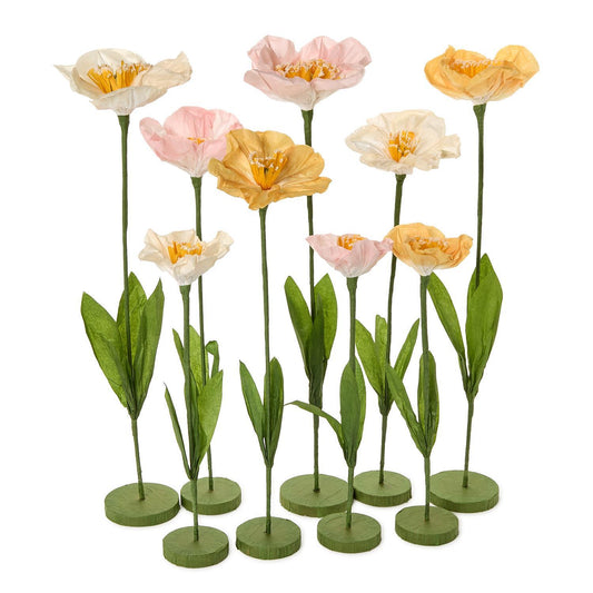 Hand-Crafted Paper Flower with Base Unit