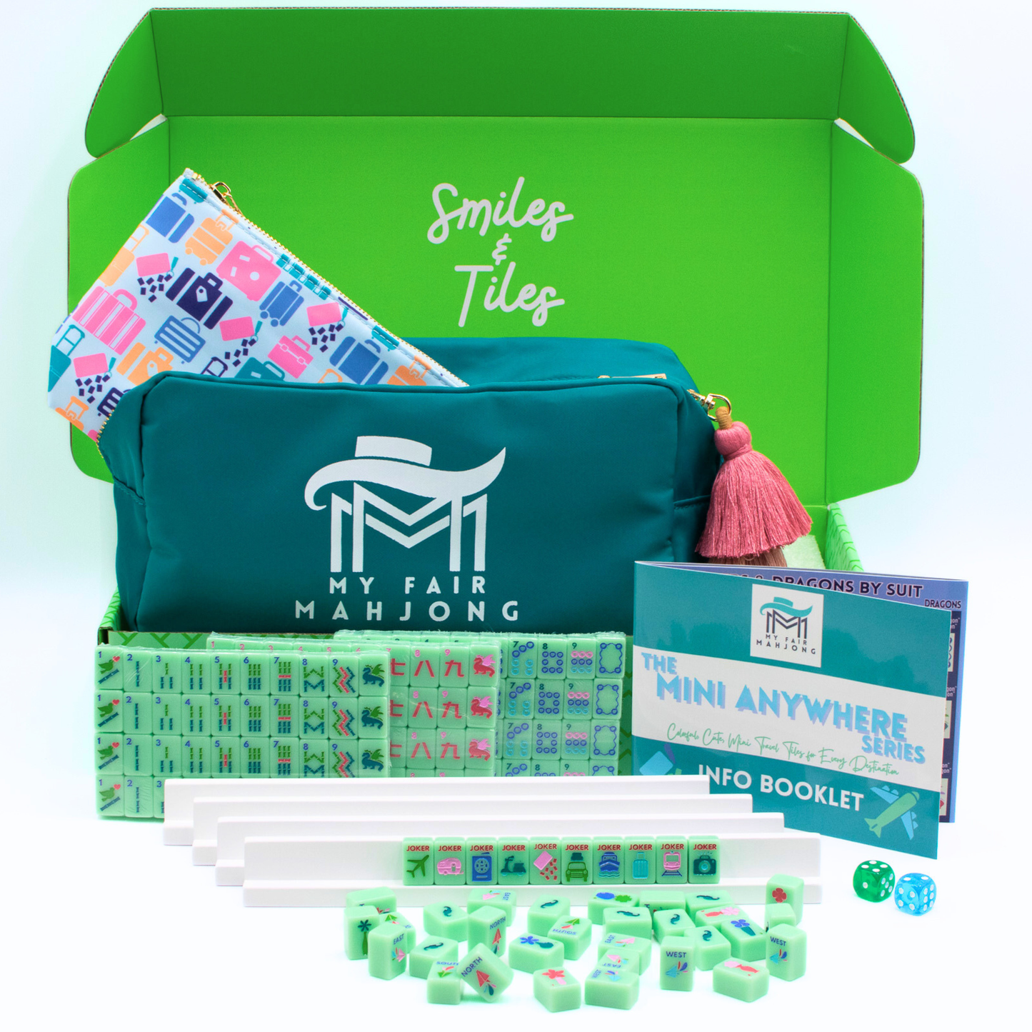 MINI TRAVEL MAHJONG  |  Mini Anywhere Series  |  Green.