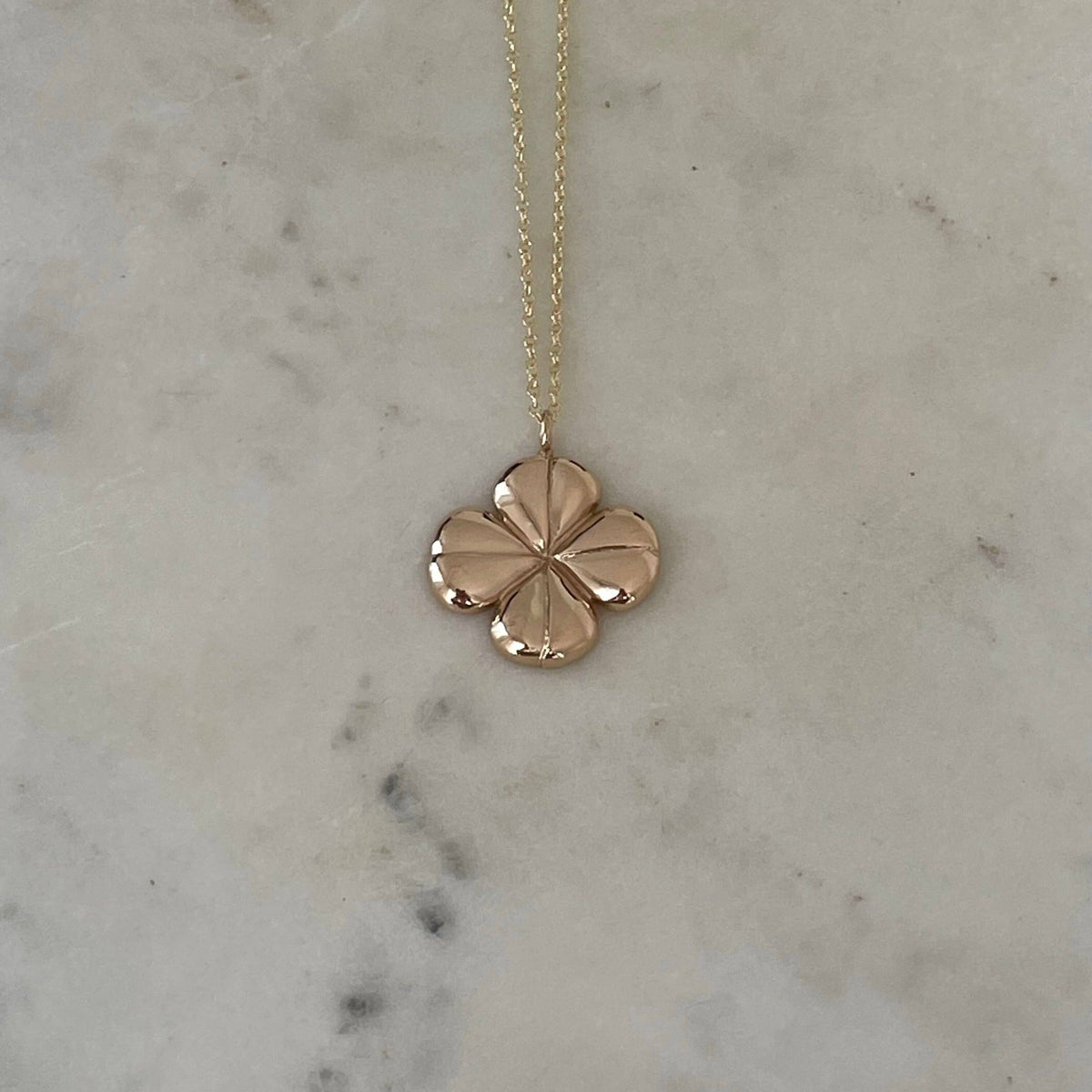 FOUR LEAF CLOVER PENDANT — LARGE