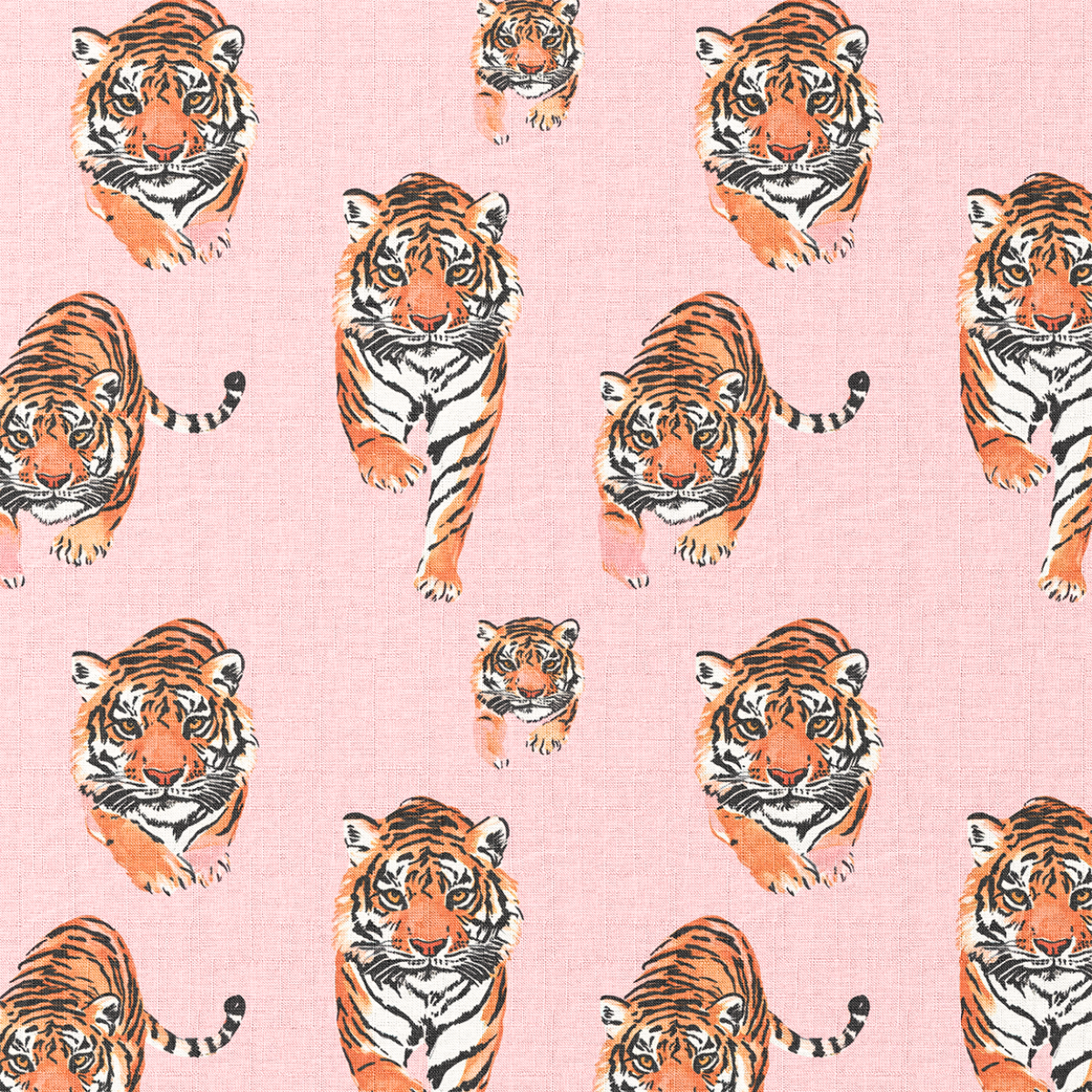 Pink Prowl Tiger Short Sleeved Pajama Set