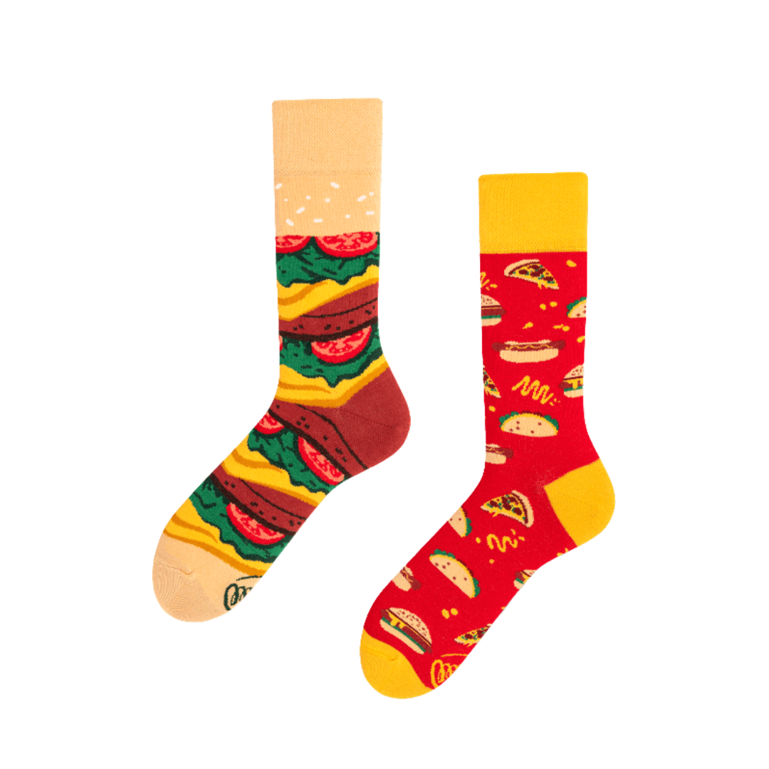 Graphic Mismatch Socks