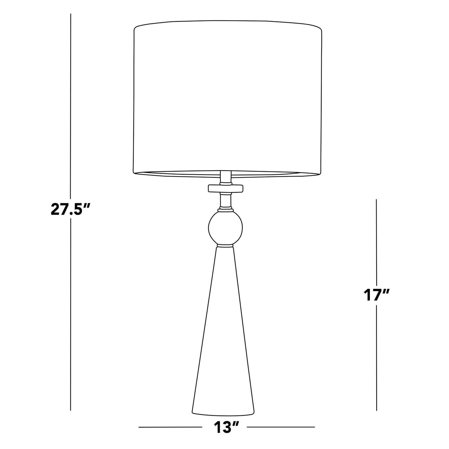 Cone Travertine Table Lamp in Gold Metal