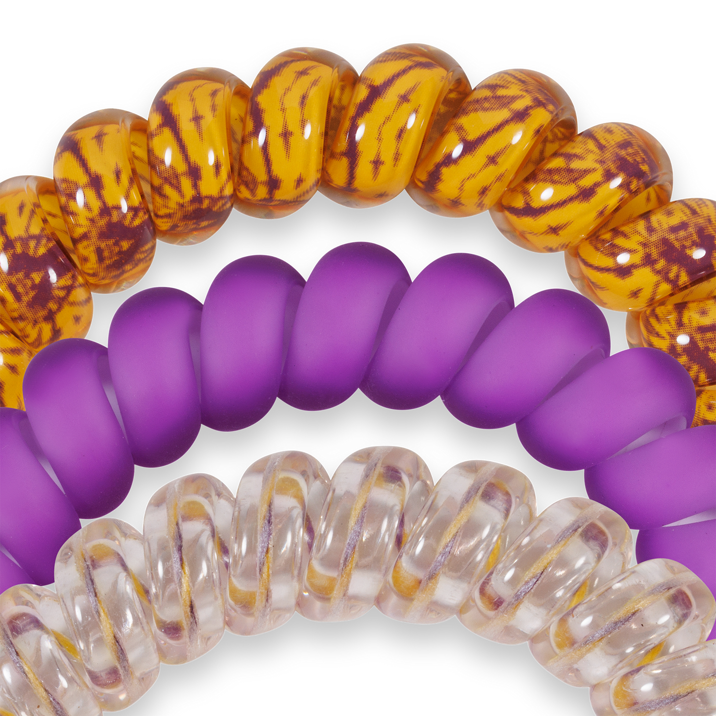 Spiral Hair Coils | Large | Geaux Tigers! Hair Ties