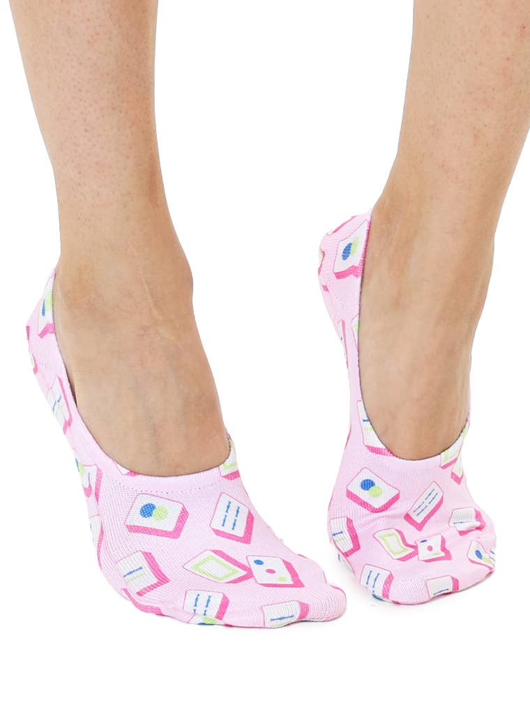Mahjong Tiles No-Show Liner Socks