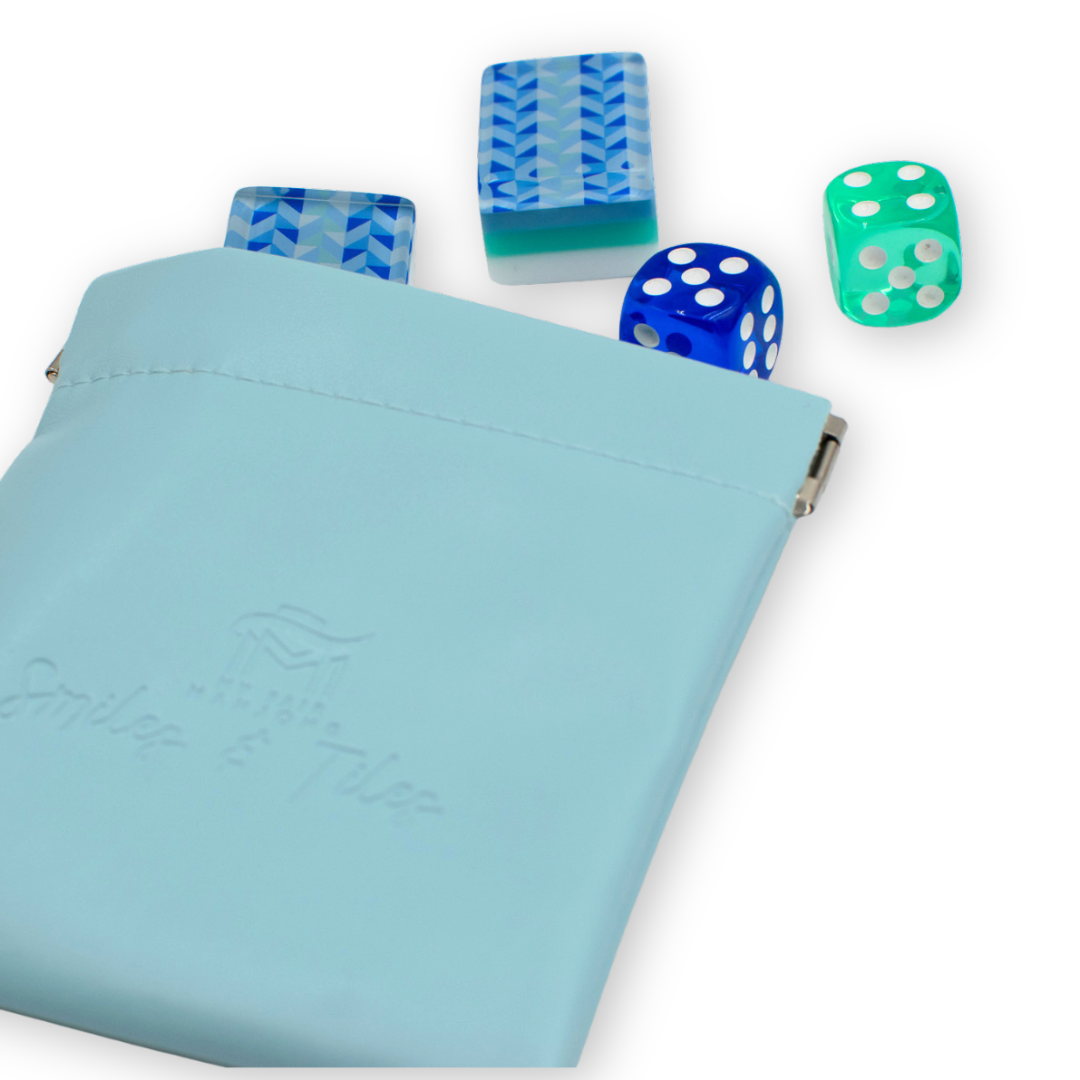 Coin, Dice, Extra Mahjong Tile Pouch  |  4x4" Bag