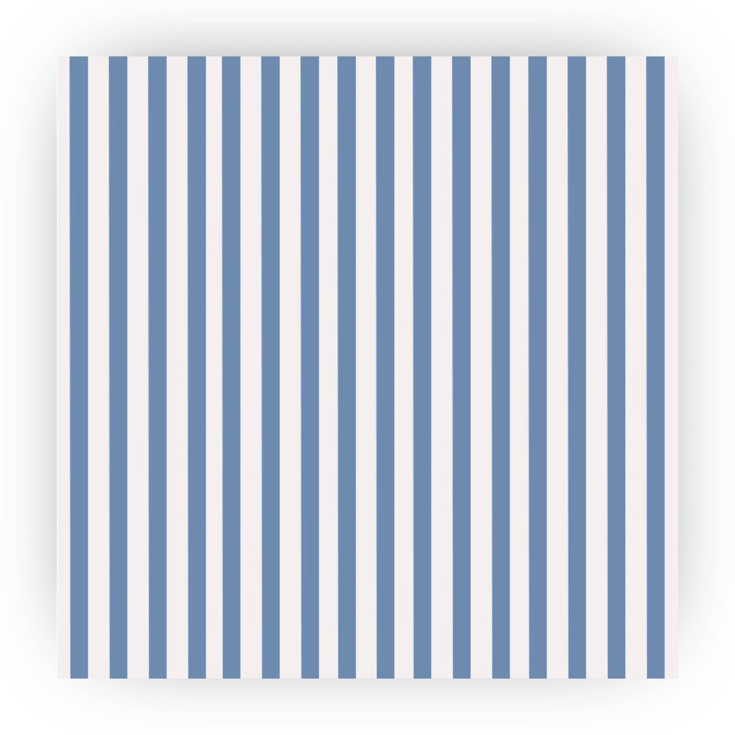 Blue Striped Seersucker Luncheon Napkins Cloth-Feel