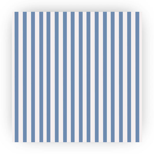 Blue Striped Seersucker Luncheon Napkins Cloth-Feel