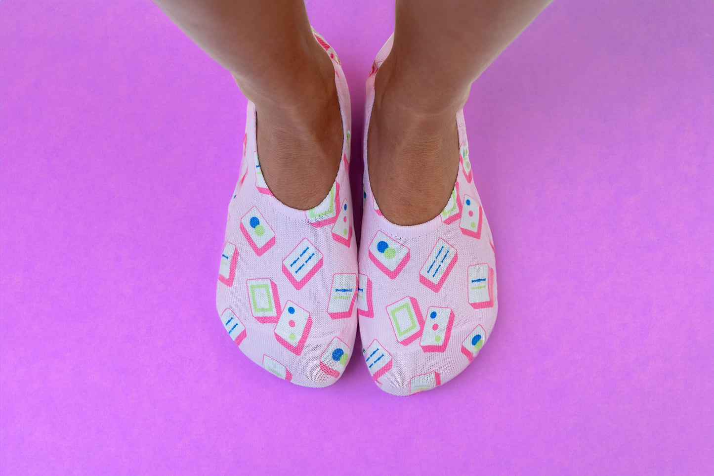 Mahjong Tiles No-Show Liner Socks