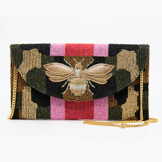 Beaded Bee Clutch
