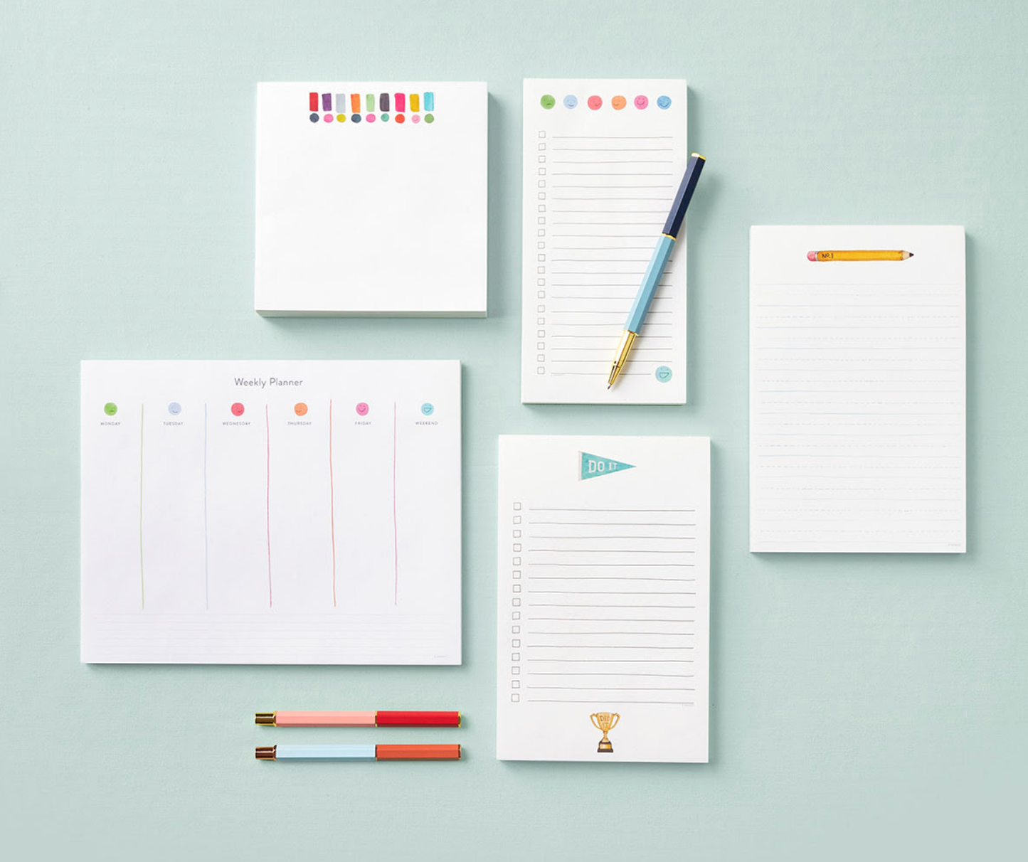 Multi Stripes Lined To Do Notepad