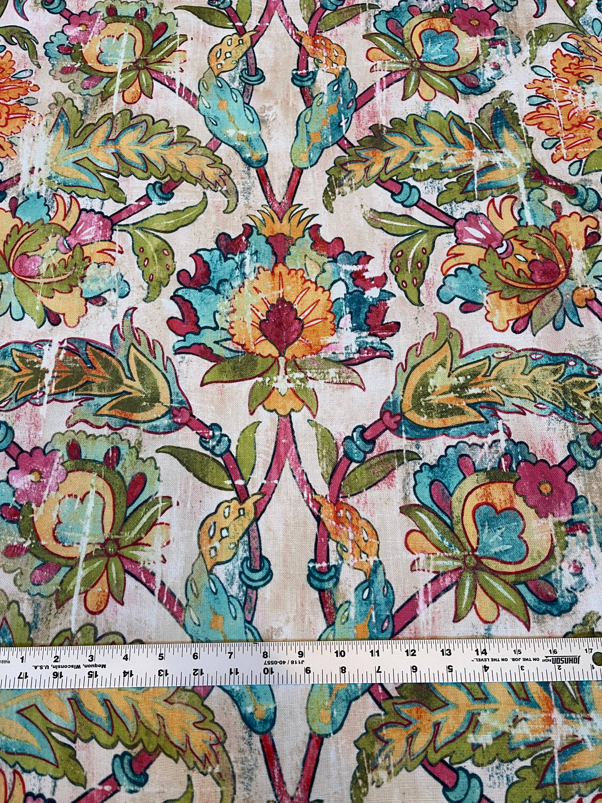 Abby June Botanical Pillow with Feather Insert