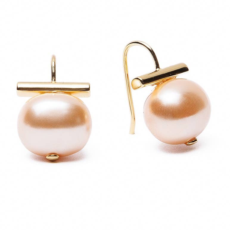 Medium Pebble Pearl Earring