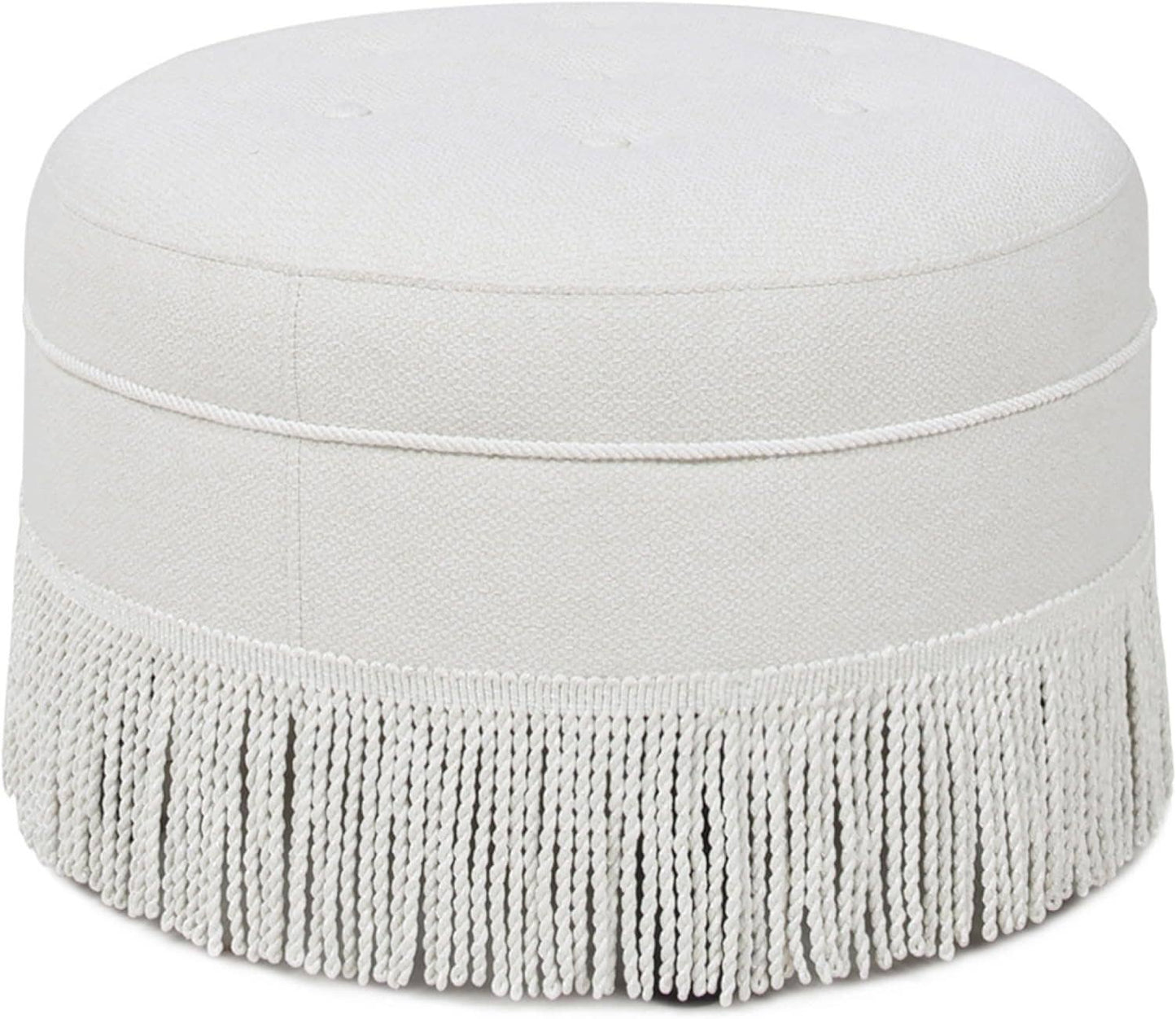 Yolanda 24" Round Upholstered Accent Ottoman
