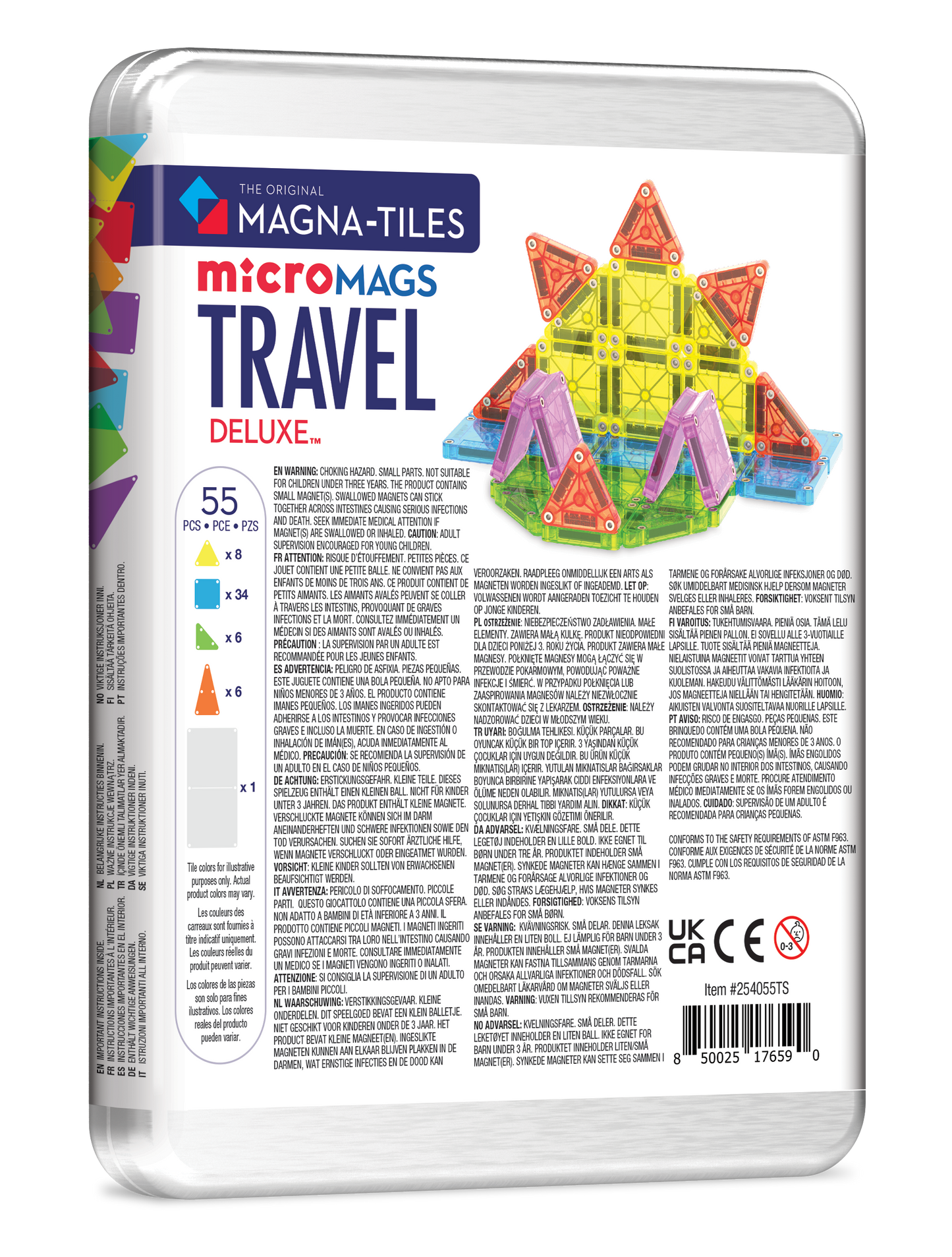 Magnetic Tile Travel Set Deluxe 55-Piece Set