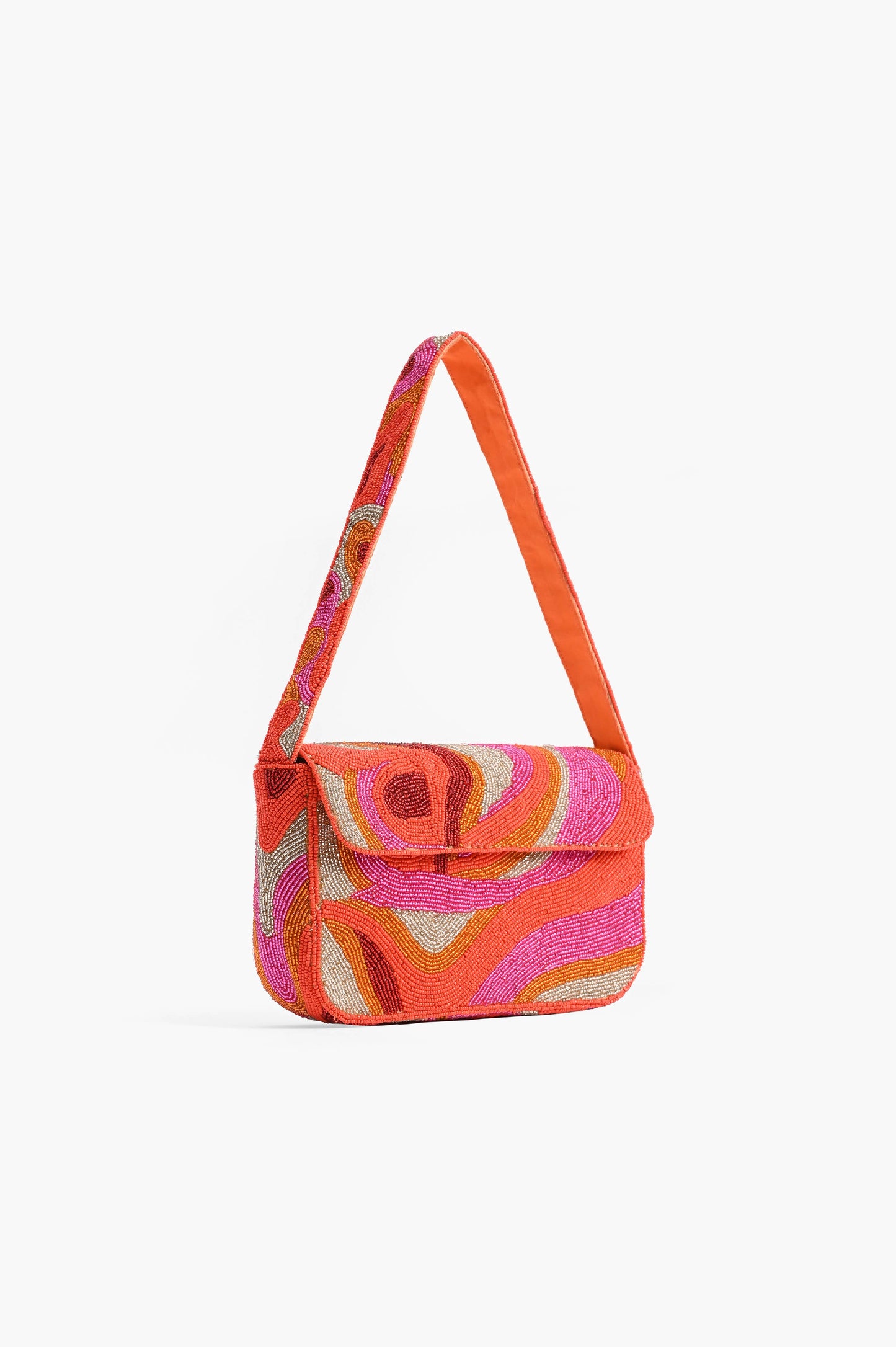 Golden Poppy Embellished Shoulder Bag