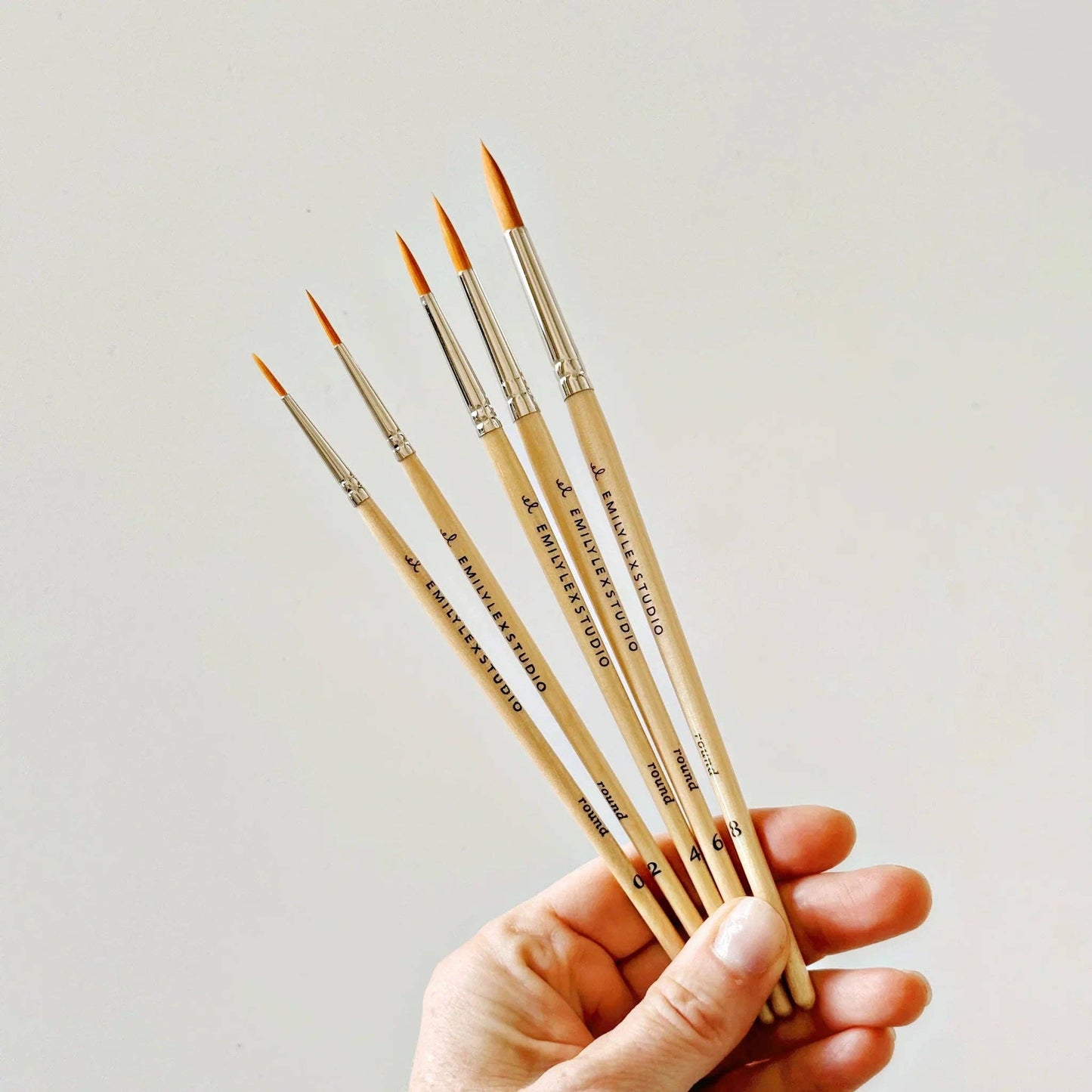 Watercolor Wood Paintbrush Set