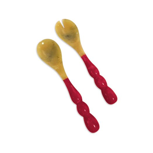 Pink Resin Bubble Salad Servers