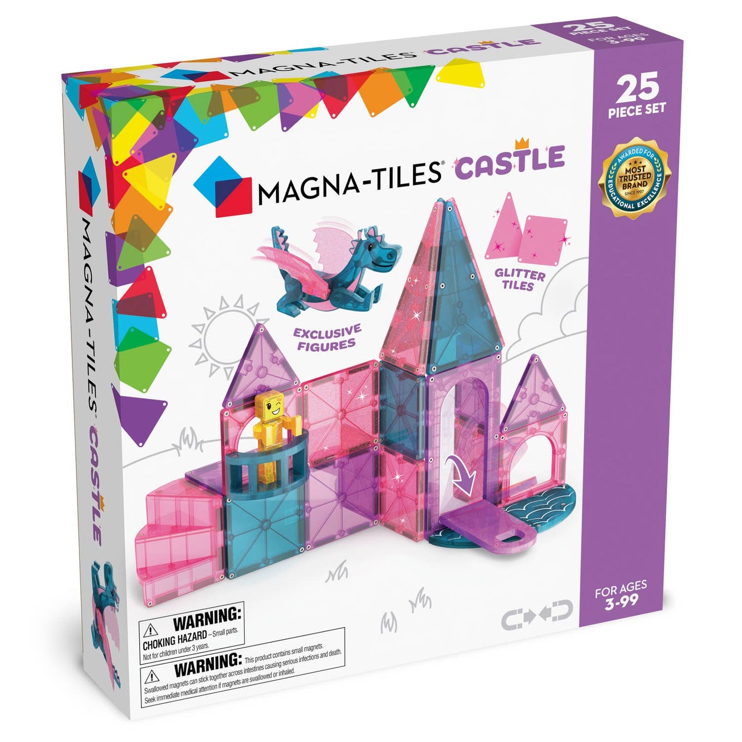 Magnetic Tile Castle 25-Piece Set