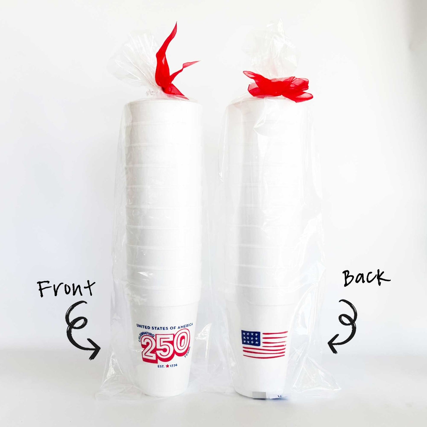 America USA 250th Foam Cup - 10 Pack