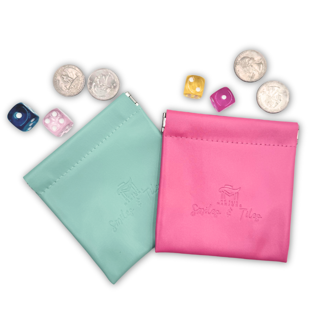 Coin, Dice, Extra Mahjong Tile Pouch  |  4x4" Bag