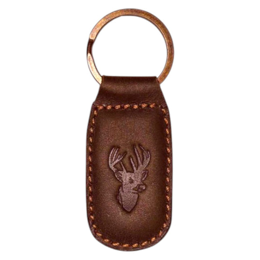 Deer Leather Embossed Keychain