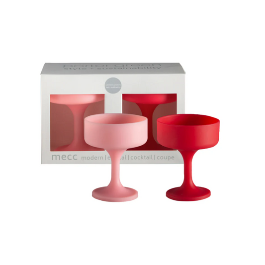 Cherry + Blush | Mecc | Silicone Unbreakable Cocktail Glasses