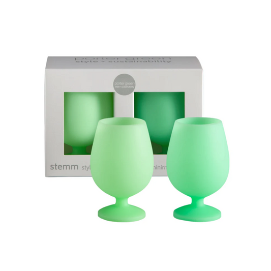 Gerbera + Leaf | Stemm | Silicone Unbreakable Wine Glasses