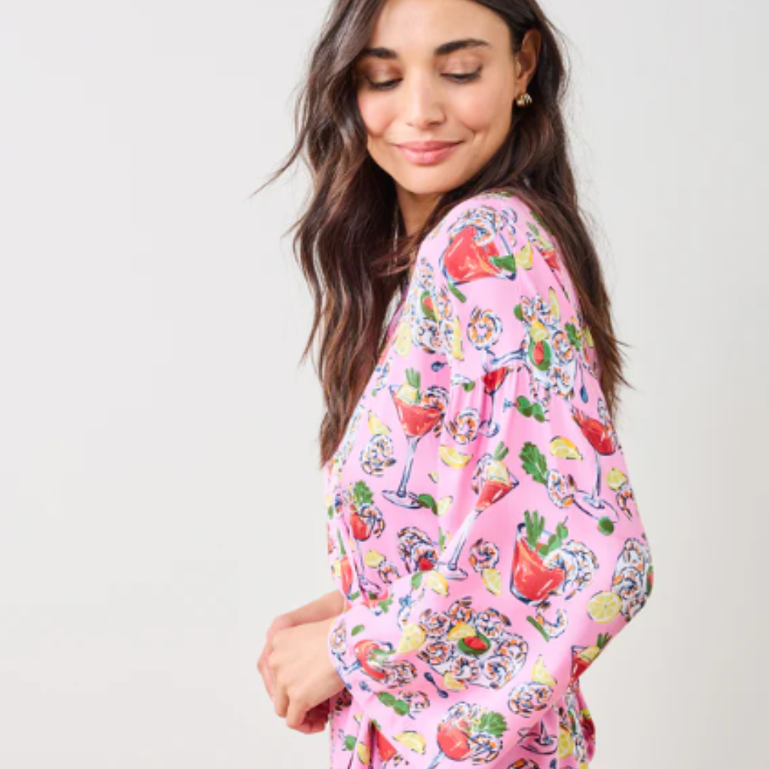 Shrimp Cocktail Satin Glam mini Robe S/M