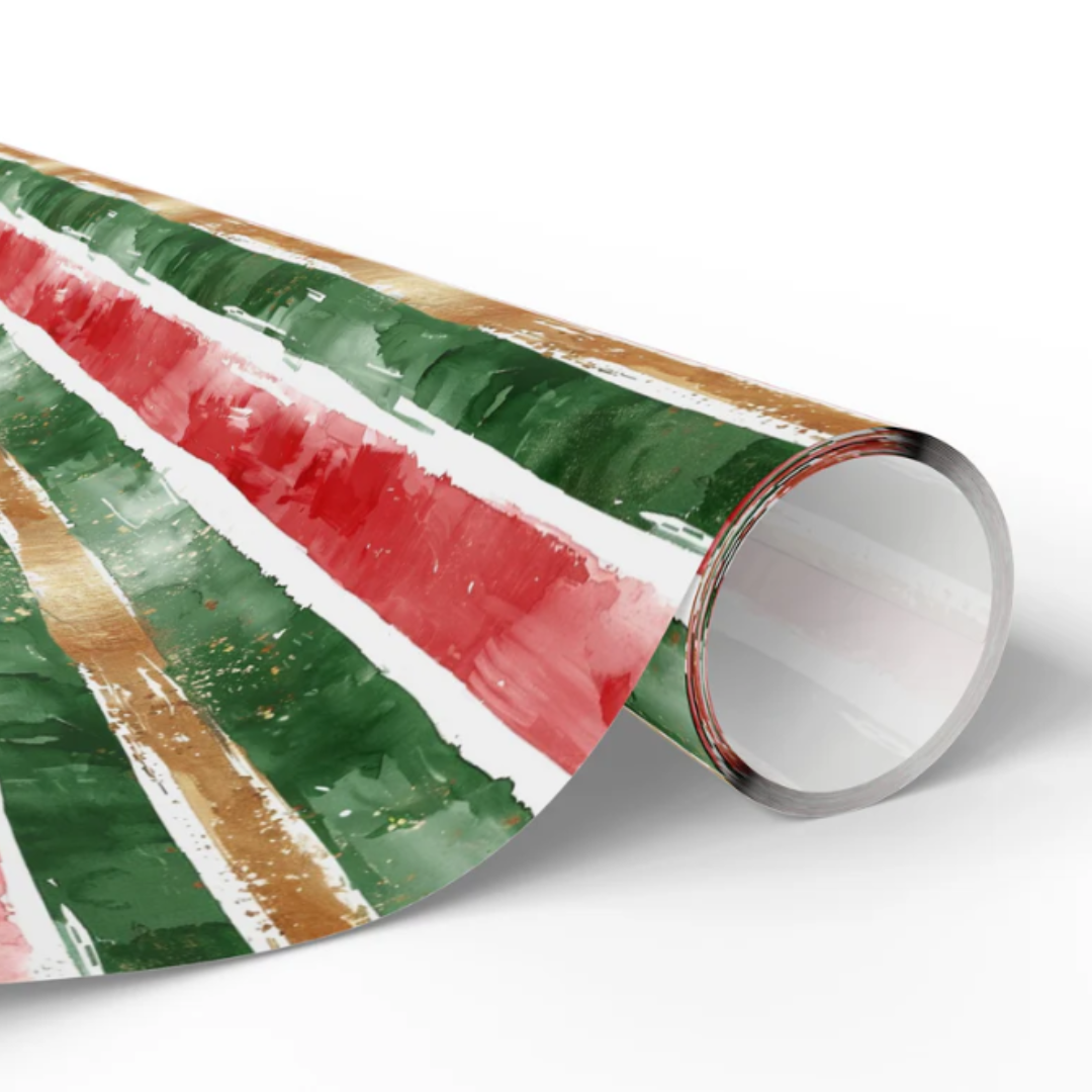 Holiday Stripes Wrapping Paper