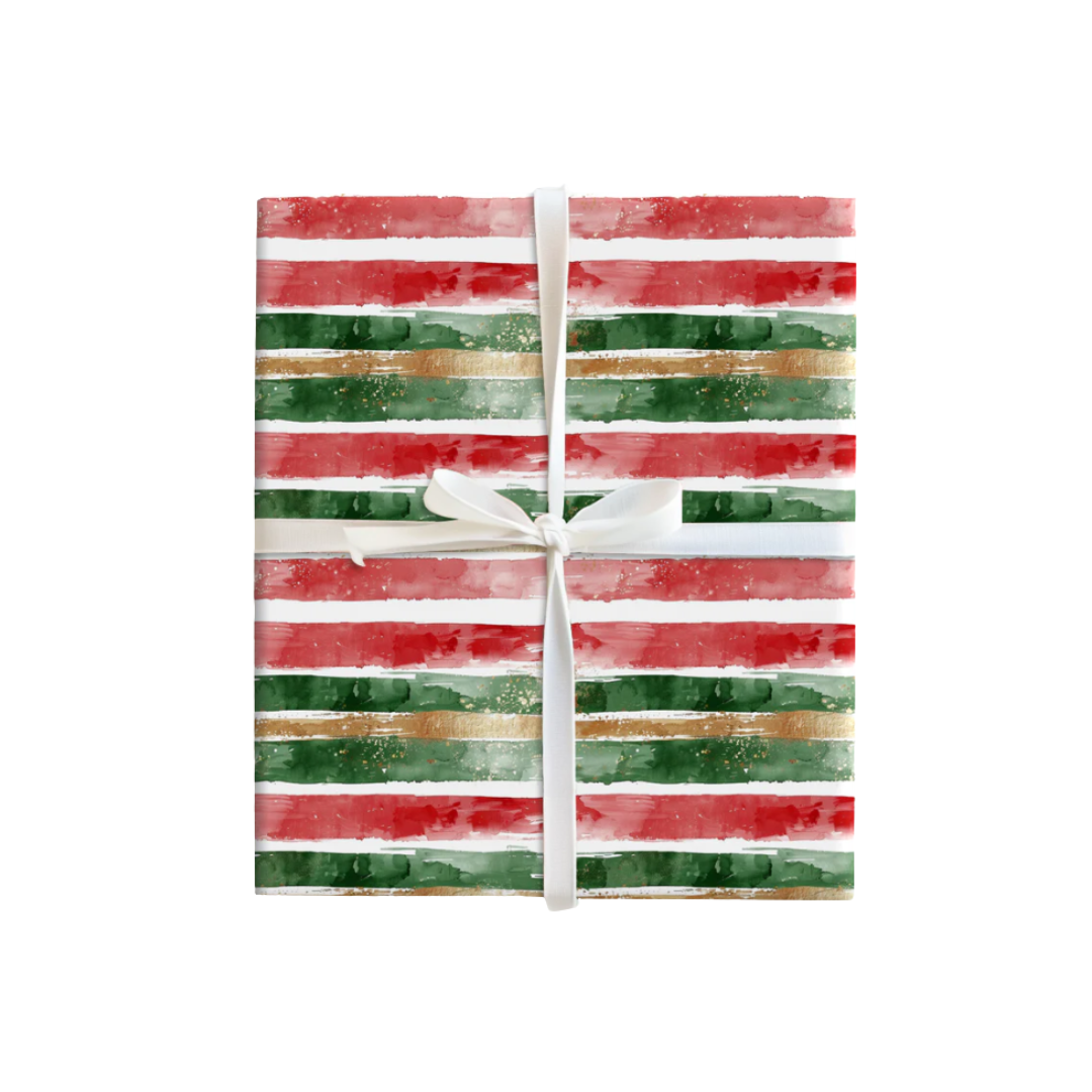 Holiday Stripes Wrapping Paper